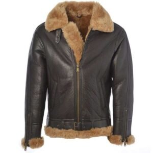 Leather Shearling Brown Fur Jacket