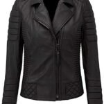 Women's Biker Classic Asymmetrical Brando Style Bomber
