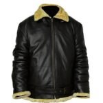 Men’s Leather Black Aviator Jacket