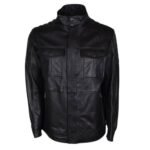 Men's Black Cafe Racer Jacket Leather