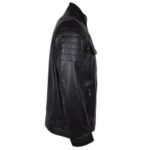 Men's Black Cafe Racer Jacket Leather - Image 5
