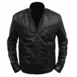 Men’s Black Zipper Jacket In Cafe Racer Style