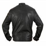 Men’s Black Zipper Jacket In Cafe Racer Style - Image 3