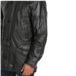 MEN'S BLACK REAL LEATHER COAT (Copy) - Image 4