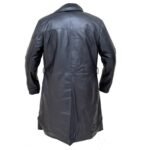 Black Long Leather Coat For Men’s - Image 4