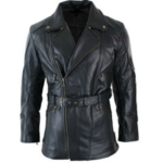 Men’s Black Real Leather Coat