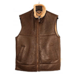 Men’s Brown Biker Leather Vest