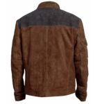 Brown Suede Leather Jacket In Biker Style - Image 3