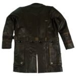 Brown Real Men’s Long Leather Coat - Image 3