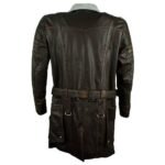 Brown Real Men’s Long Leather Coat - Image 4