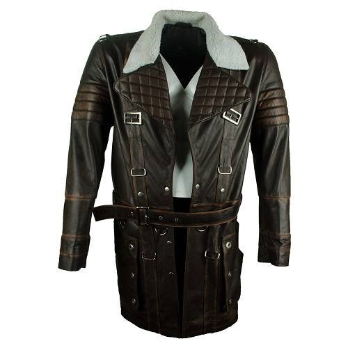 BROWN-REAL-SHEEPSKIN-MENS-LONG-LEATHER-COAT.jpeg Brown Real Men’s Long Leather Coat - Image 1