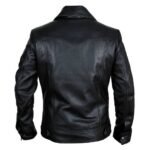 Buster Slim Fit Men’s Retro Biker Leather Jacket - Image 4