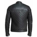 Men's Quilted Black Jacket In Genuine Leather - Image 3