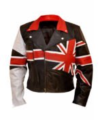 Leather British Flag Union Jack Jacket