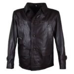 Cafe Racer Black Leather Jacket Men’s
