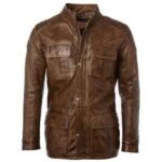 Men’s Brown Motorcycle Jacket In Leather