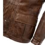 Men’s Brown Motorcycle Jacket In Leather - Image 4