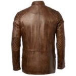 Men’s Brown Motorcycle Jacket In Leather - Image 5