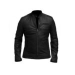 Cafe Racer Leather Collar Jacket For Men’s