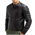 Men’s Black Motorcycle Jacket In Leather
