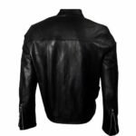 Cafe Racer Motorcycle Jacket Men's In Black Leather - Image 3