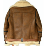 Men’s Leather Camel Aviator Jacket - Image 3