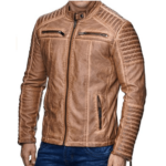 Men’s Brown Cafe Racer Jacket In Leather - Image 2
