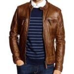 Men’s Brown Biker Leather Jacket