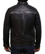 Black Biker Leather Jacket For Men - Image 2
