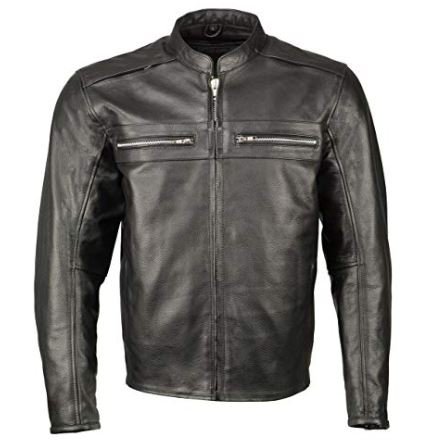 Capture-28.jpg Men's Stand Up Collar Jacket In Black Leather - Image 1