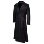 Long Halloween Trench Coat In Leather
