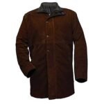 Seal Leather Long Brown Suede Coat