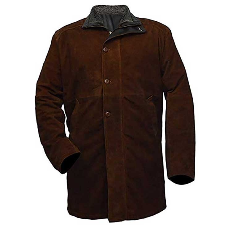 Coat-23.jpg Seal Leather Long Brown Suede Coat - Image 1