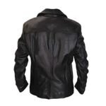 Men's Black Genuine Leather Coat - Image 3