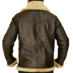 Dark Brown Aviator Leather Jacket For Men - Image 3