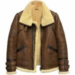 Men’s Leather Dark Brown Aviator Jacket