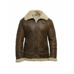 Men’s Brown Shearling Leather Jacket