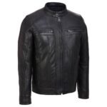 CAFE RACER RETRO MEN'S LEATHER JACKET - Image 2