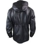 Black Duffle Coat For Men With Detachable Hood - Image 3