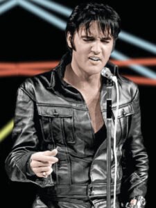 Elvis Presley Rockstar Black Leather Jacket - Image 5