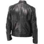 Sword Cafe Racer Black Genuine Leather Jacket - Image 3