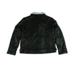 Men’s Aviator Black Leather Lapel Collar Jacket - Image 3