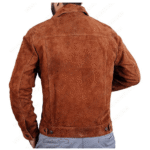 Men’s Brown Suede Motorcycle Jacket In Leather - Image 3