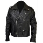 Men’s Black Biker Real Leather Jacket