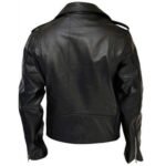 Men’s Black Biker Real Leather Jacket - Image 4