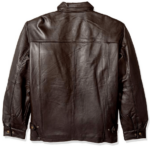 Men’s Brown Leather Cafe Racer Jacket - Image 3
