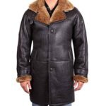 Men’s Leather Brown Duffle Coat