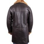 Men’s Leather Brown Duffle Coat - Image 3