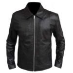 Men’s Leather Cafe Racer Shirt Style Jacket