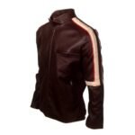 Men’s Dark Brown Cafe Racer Jacket In Leather - Image 4